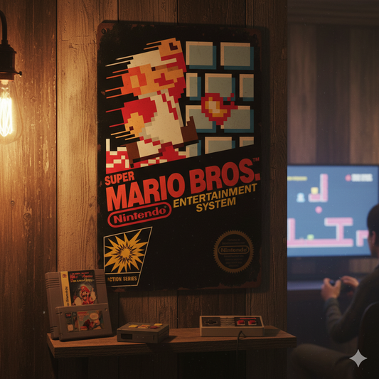 Retro MARIO BROS metal poster 